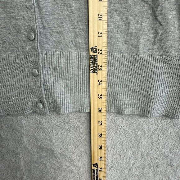 Philosophy Women's XXL Plus Size Cardigan Light Gray Button-Up Sweater - Picture 3 of 7